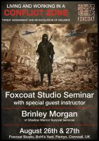 26th & 27th August – Foxcoat Studio Seminar with Brin Morgan, Cornwall, UK