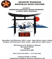 SHADOW WARRIOR OXFORD SEMINAR 3th & 4th February